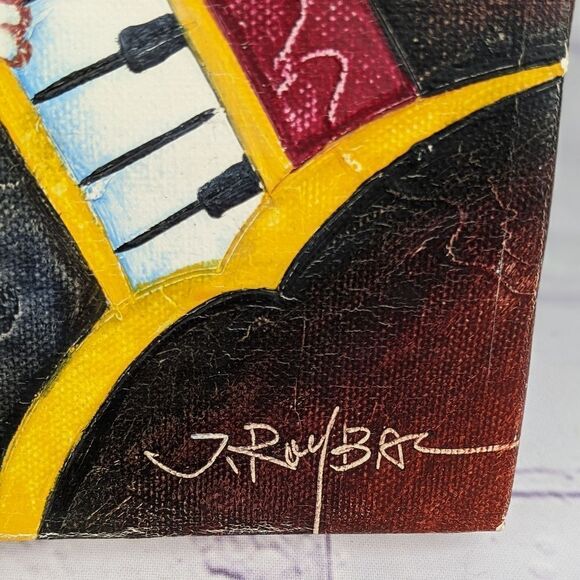 J. Roybal Joyce Roybal Original Oil On Canvas Painting - Children Musicians - Picture 2 of 11